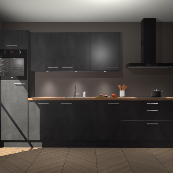 Beton Zwarte keuken Asmara 98109