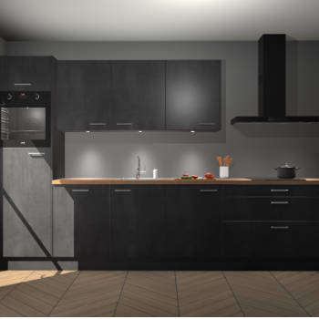 Beton Zwarte keuken Asmara 98110