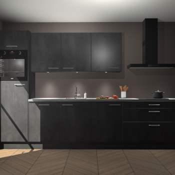 Beton Zwarte keuken Asmara 98118