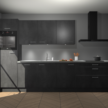 Beton Zwarte keuken Asmara 98119