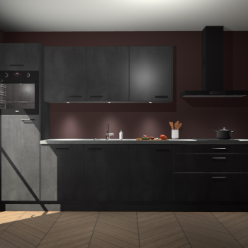 Beton Zwarte keuken Asmara 98121