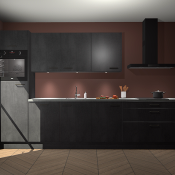 Beton Zwarte keuken Asmara 98122