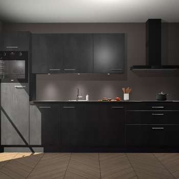 Beton Zwarte keuken Asmara 98126