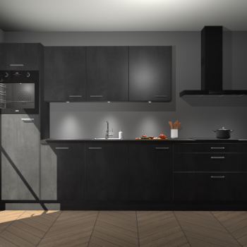 Beton Zwarte keuken Asmara 98127