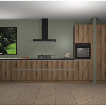 Goud Eiken greeploze keuken Angola 97010