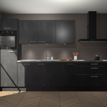 Beton Zwarte keuken Asmara 98146