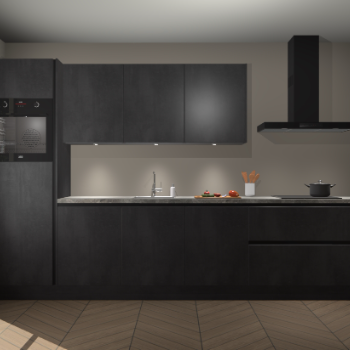 Beton Zwarte greeploze keuken Asmara 98151