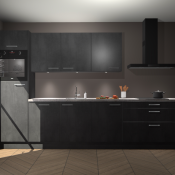 Beton Zwarte keuken Asmara 98159