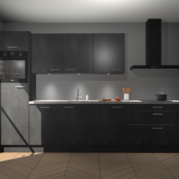 Beton Zwarte keuken Asmara 98160