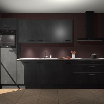 Beton Zwarte keuken Asmara 98162