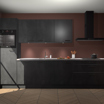 Beton Zwarte keuken Asmara 98163