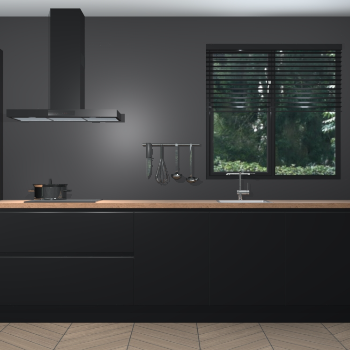 Zwarte greeploze keuken Quito 96725