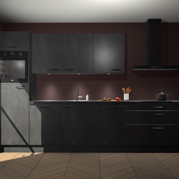 Beton Zwarte keuken Asmara 98168