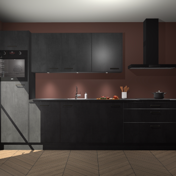 Beton Zwarte keuken Asmara 98169