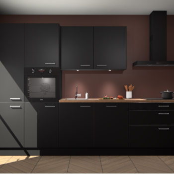 Zwarte keuken Selfoss 96630