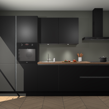 Zwarte greeploze keuken Selfoss 96631