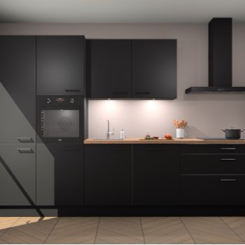 Zwarte keuken Selfoss 96632