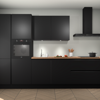 Zwarte greeploze keuken Selfoss 96634