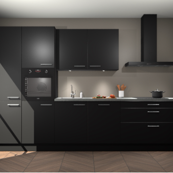 Zwarte keuken Selfoss 96647