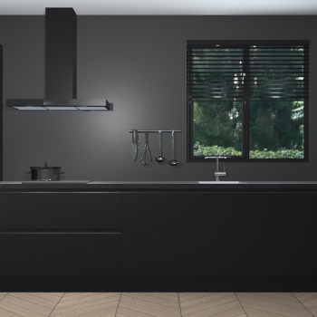 Zwarte greeploze keuken Quito 96766