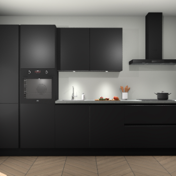 Zwarte greeploze keuken Selfoss 96652