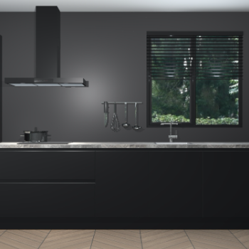 Zwarte greeploze keuken Quito 96778