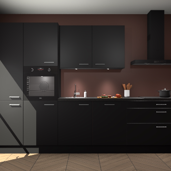 Zwarte keuken Selfoss 96667