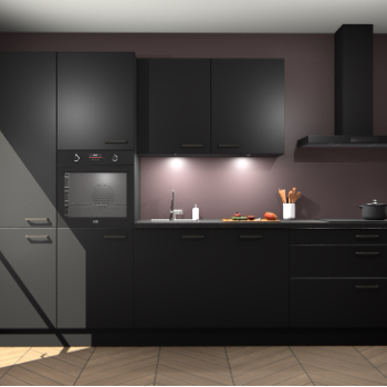 Zwarte keuken Selfoss 96670