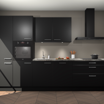 Zwarte keuken Selfoss 96684