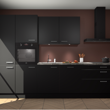 Zwarte keuken Selfoss 96685