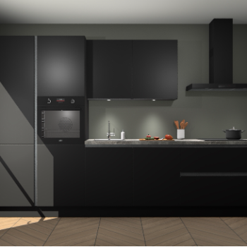 Zwarte greeploze keuken Selfoss 96686