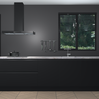 Zwarte greeploze keuken Quito 96784