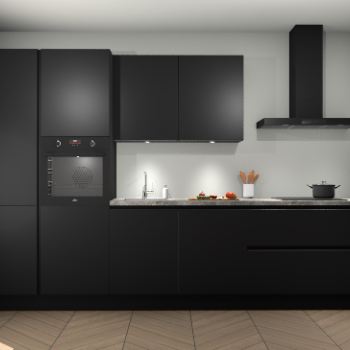 Zwarte greeploze keuken Selfoss 96689