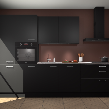 Zwarte keuken Selfoss 96691