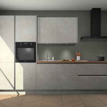 Beton Opaal greeploze keuken Selfoss 96738