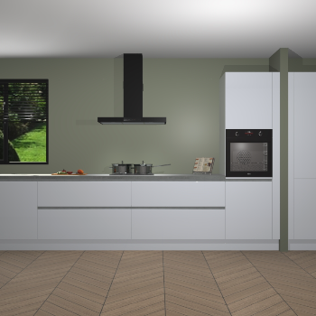 Sneeuwwitte Hoogglans greeploze keuken Angola 97047