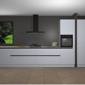 Sneeuwwitte Hoogglans greeploze keuken Angola 97050