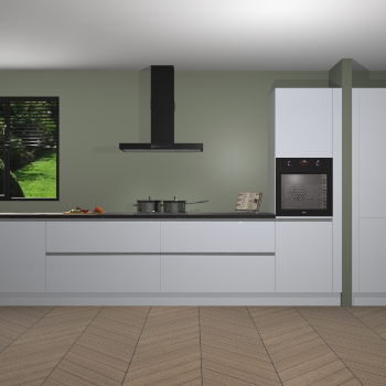 Sneeuwwitte Hoogglans greeploze keuken Angola 97053