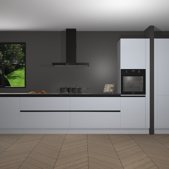 Sneeuwwitte Hoogglans greeploze keuken Angola 97056