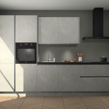 Beton Opaal greeploze keuken Selfoss 97465