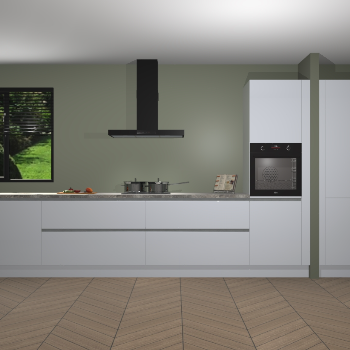 Sneeuwwitte Hoogglans greeploze keuken Angola 97059