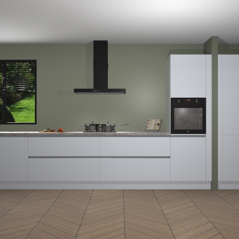 Sneeuwwitte Hoogglans greeploze keuken Angola 97065