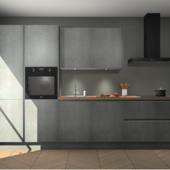 Beton Parelgrijs greeploze keuken Selfoss 97497