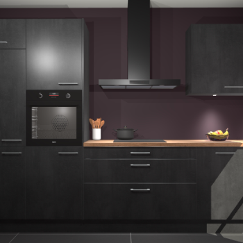 Beton Zwarte keuken Athene 71225