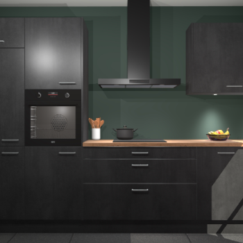 Beton Zwarte keuken Athene 71226