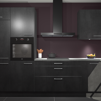 Beton Zwarte keuken Athene 71251