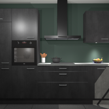 Beton Zwarte keuken Athene 71252