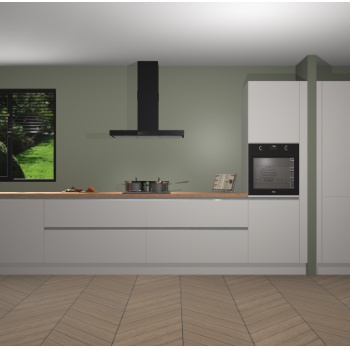 Zijdegrijze Hoogglans greeploze keuken Angola 97666