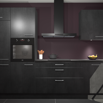 Beton Zwarte keuken Athene 71257