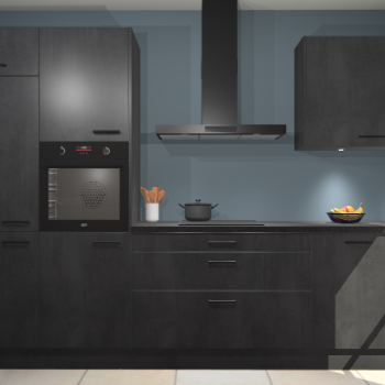 Beton Zwarte keuken Athene 71260